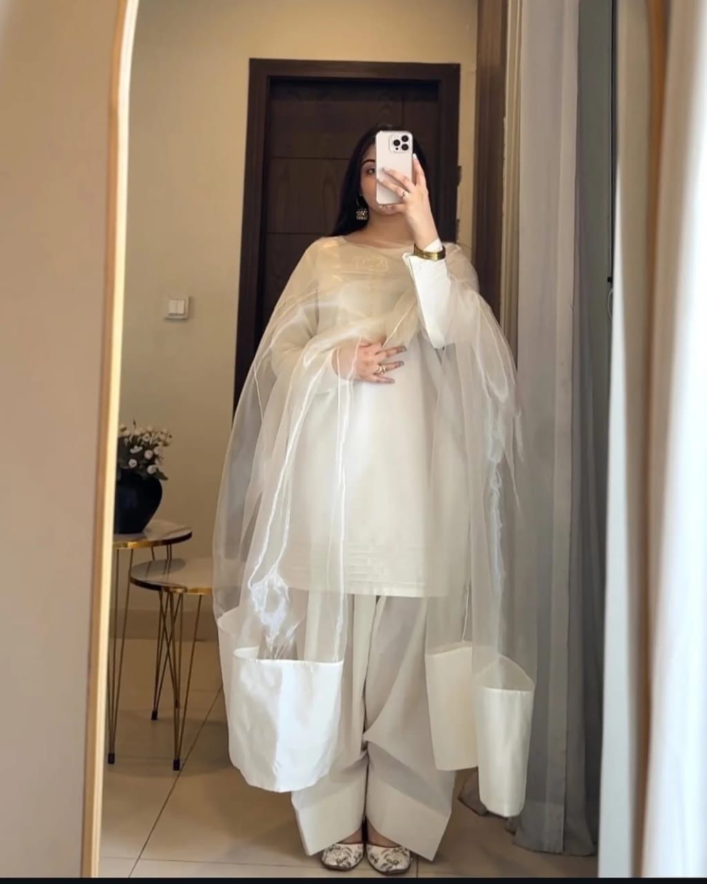 White Farshi RawSilk